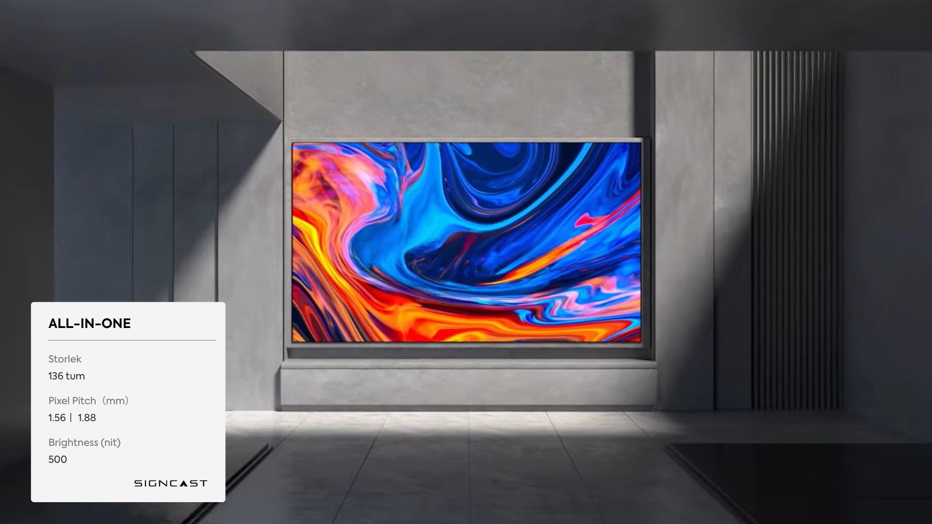 All in one led signcast