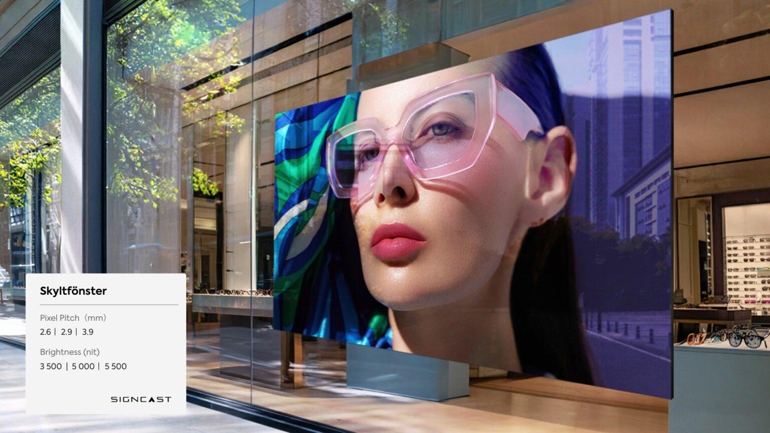 LED signcast skyltfönster